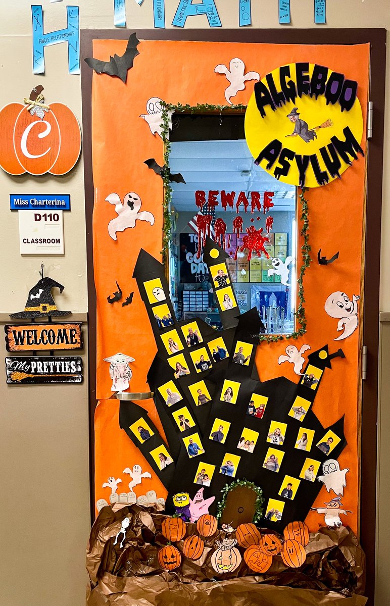 ccharterina's tweet photo. Beware of the Algeboo Asylum👻🎃 Extremely proud of my algebra kids for working so hard on this! https://t.co/5w4cbIlNi0