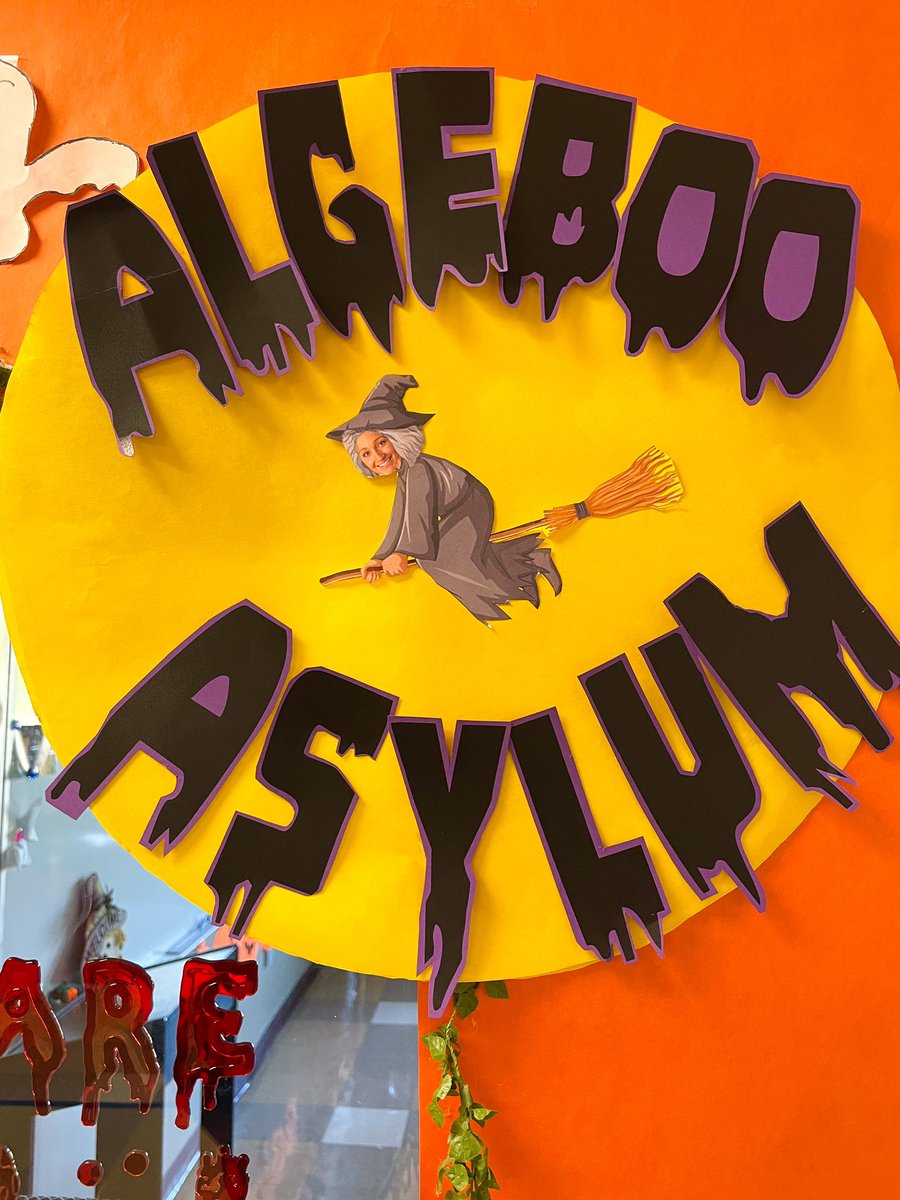 ccharterina's tweet photo. Beware of the Algeboo Asylum👻🎃 Extremely proud of my algebra kids for working so hard on this! https://t.co/5w4cbIlNi0