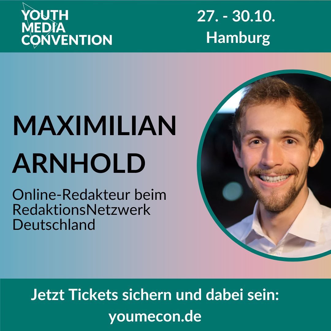 maxi_arnhold's tweet photo. Heute Abend spreche ich auf der #YouMeCon der @jugendpresse über lösungsorientierte Klimadiskurse, morgen geht es mit einem Workshop zu #Klimajournalismus weiter. Ich bin schon ganz gespannt! https://t.co/tUfaxStBMj