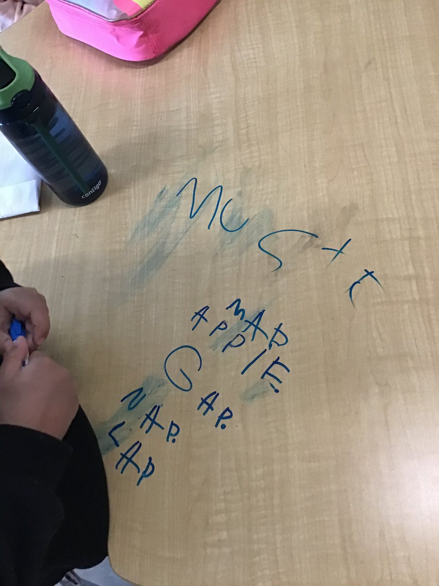 The student’s faces the first time you tell them to get a whiteboard marker and write on their desks 😲. It always makes me laugh! <a href="/DesmondHDSB/">Viola Desmond Public School</a>