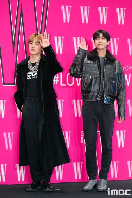 ArchiveChw's tweet photo. Hyungwon &amp; Minhyuk MONSTA X at ‘LOVE YOUR W’ event today  @OfficialMonstaX

#LoveyourW2022 #HYUNGWON https://t.co/cpewDbHBo1