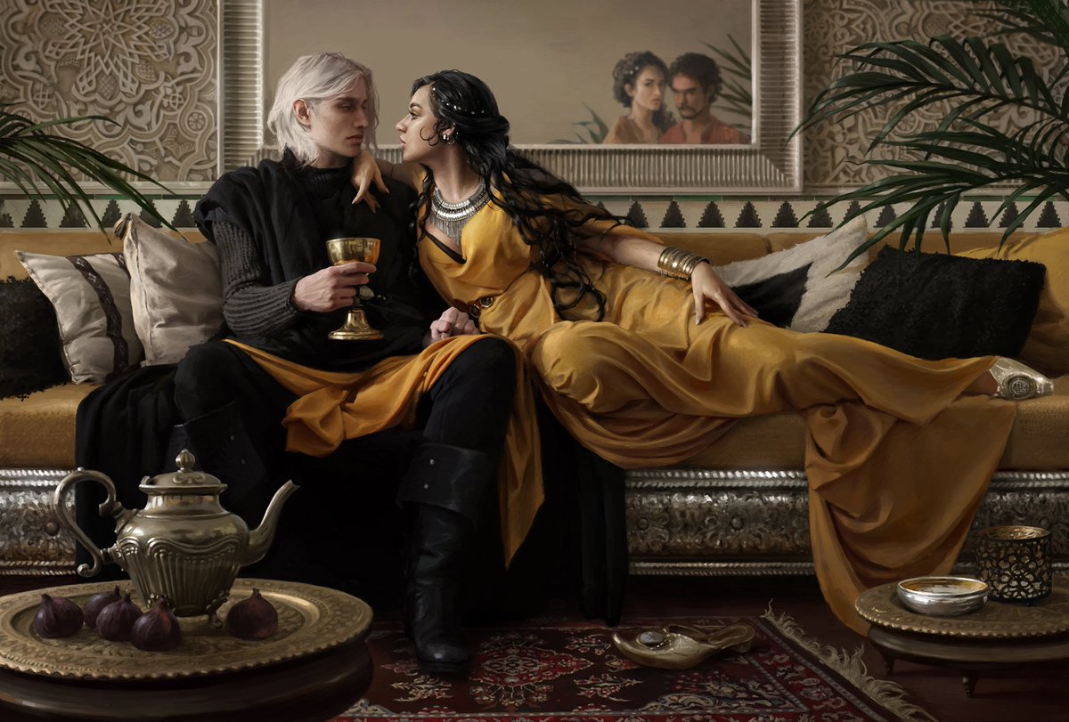 The Princess of Dorne: Lord Alyn meets Princess Alindra Martell Painted for the new 'Rise of the Dragon' by George R.R. Martin 🖤 #riseofthedragon #HouseOfTheDragon #GameOfThrones