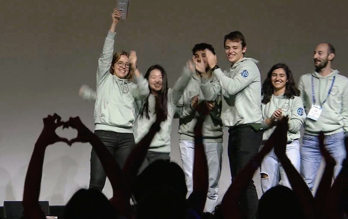 elsa_fristot's tweet photo. So proud of our @iGEM_Mtp team for their performance and their 2nd place on the podium at the #GrandJamboree 2022 with the Shell'Lock oyster disease diagnostic project ! 🏆🏅 Nominated in best nutrition project, best entrepreneurship and best wiki ! 
@umontpellier @iGEM #iGEM2022 https://t.co/dsN773fW7g