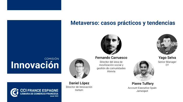 La Cámara organiza a través de su Comisión de Innovación una sesión titulada “Comisión Innovación: Metaverso: casos prácticos y tendencias”
📆 7 de noviembre
🕗 18h00 - 20h00
 📍 Inetum (Fluvià 65)  
🏷️ Precio: Gratuito
✔ bit.ly/3gTsaOb
#metaverso #empresas #innovacion