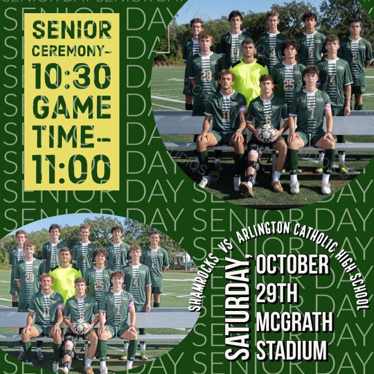 🚨SENIOR DAY🚨 for boys soccer as they try and capture the CCL crown tomorrow against AC.  Kickoff at 11, senior ceremony at 10:30.