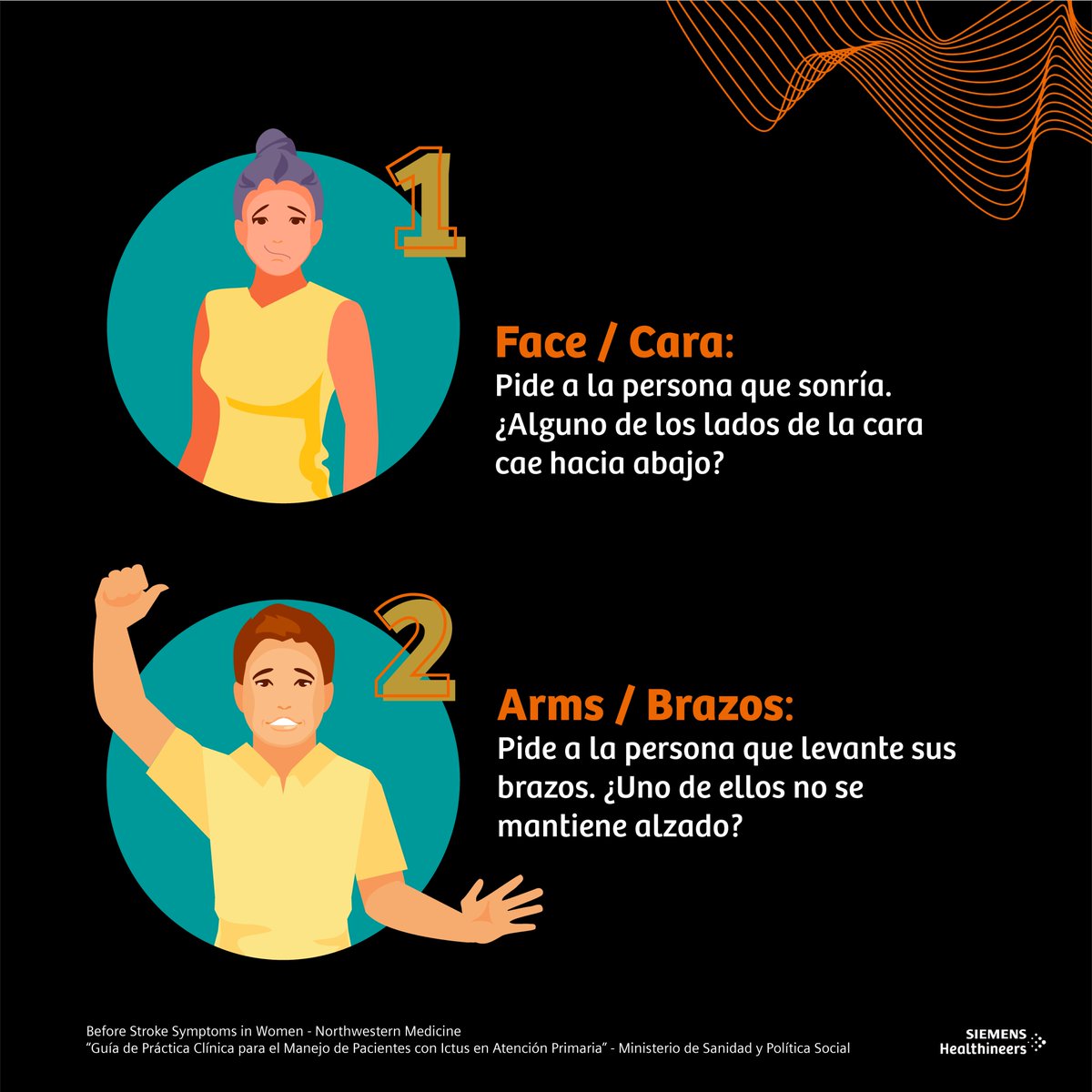 SiemensHealthES's tweet photo. 👉 Ante un ictus, cada minuto cuenta. ¿Sabías que existe un método para ayudar a identificarlo? En el #DiaMundialDelIctus, queremos conozcas los pasos del método FAST: https://t.co/ofvDeYqJCK