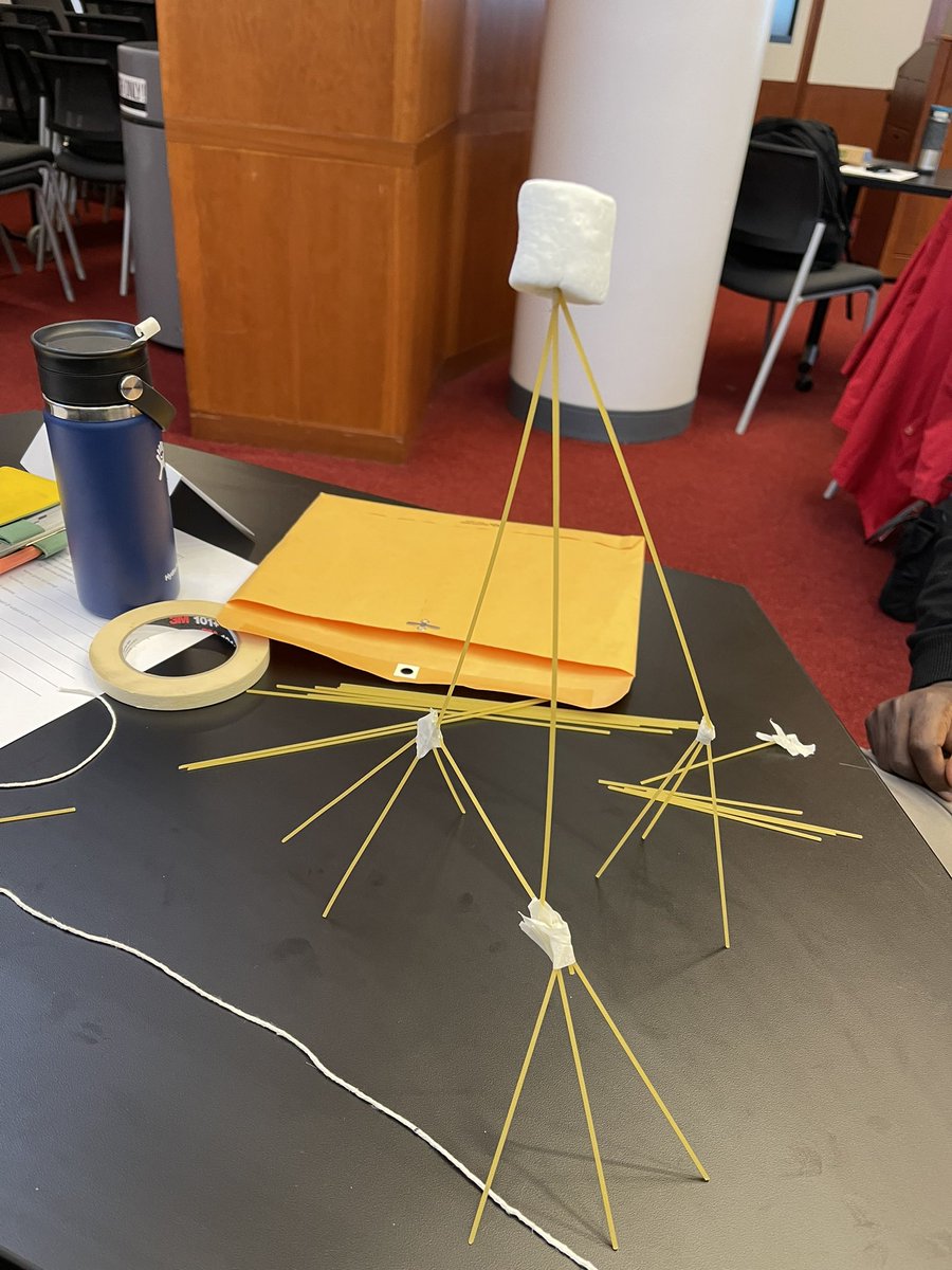 Never too old for the lessons of the #marshmallowchallenge #facultyteams #innovation
