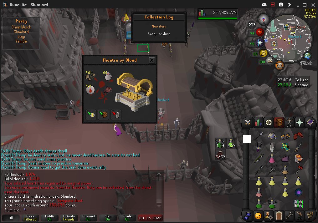 My rng for hmt is ridiculous. Now I just need pet.  #osrs