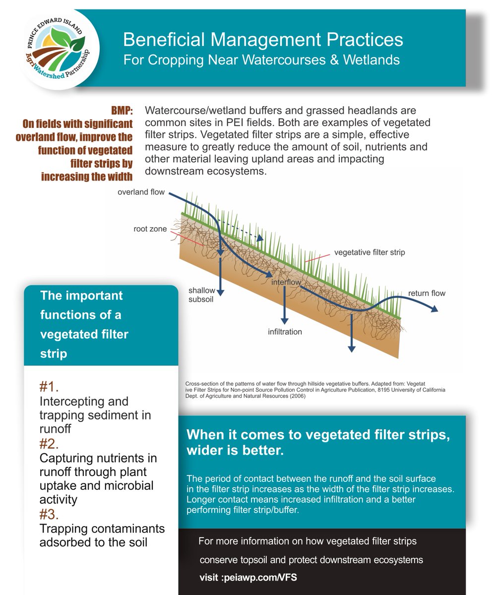 As fall plowing continues, it's a good time to consider all the environmental benefits vegetated filter strips provide. For more information please visit peiawp.com/v-f-s/