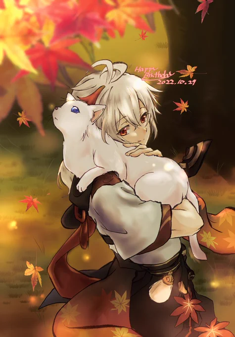 #原神 #楓原万葉 #楓原万葉生誕祭2022 #原神_キャラ生誕祭 #Genshin 万葉君誕生日おめでとうこれからも活躍お願いしますね! 