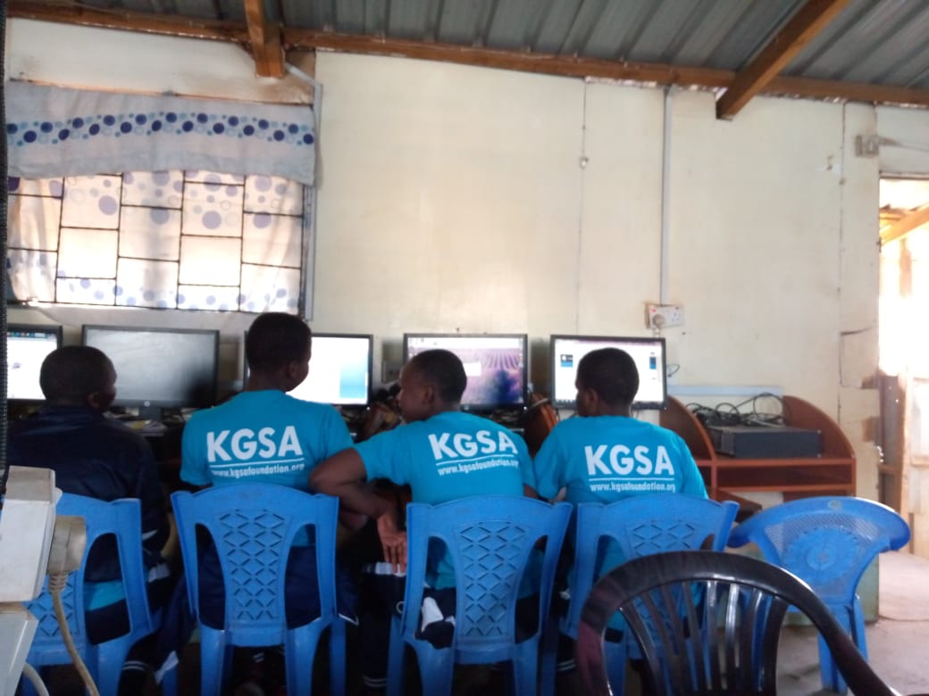 ESA Hub and Map Kibera are holding a joint mentorship session at Kibera Girls School Soccer Academy (KGSA) with Monica Nthiga Regional Director, Open Mapping Hub - Eastern and Southern Africa.