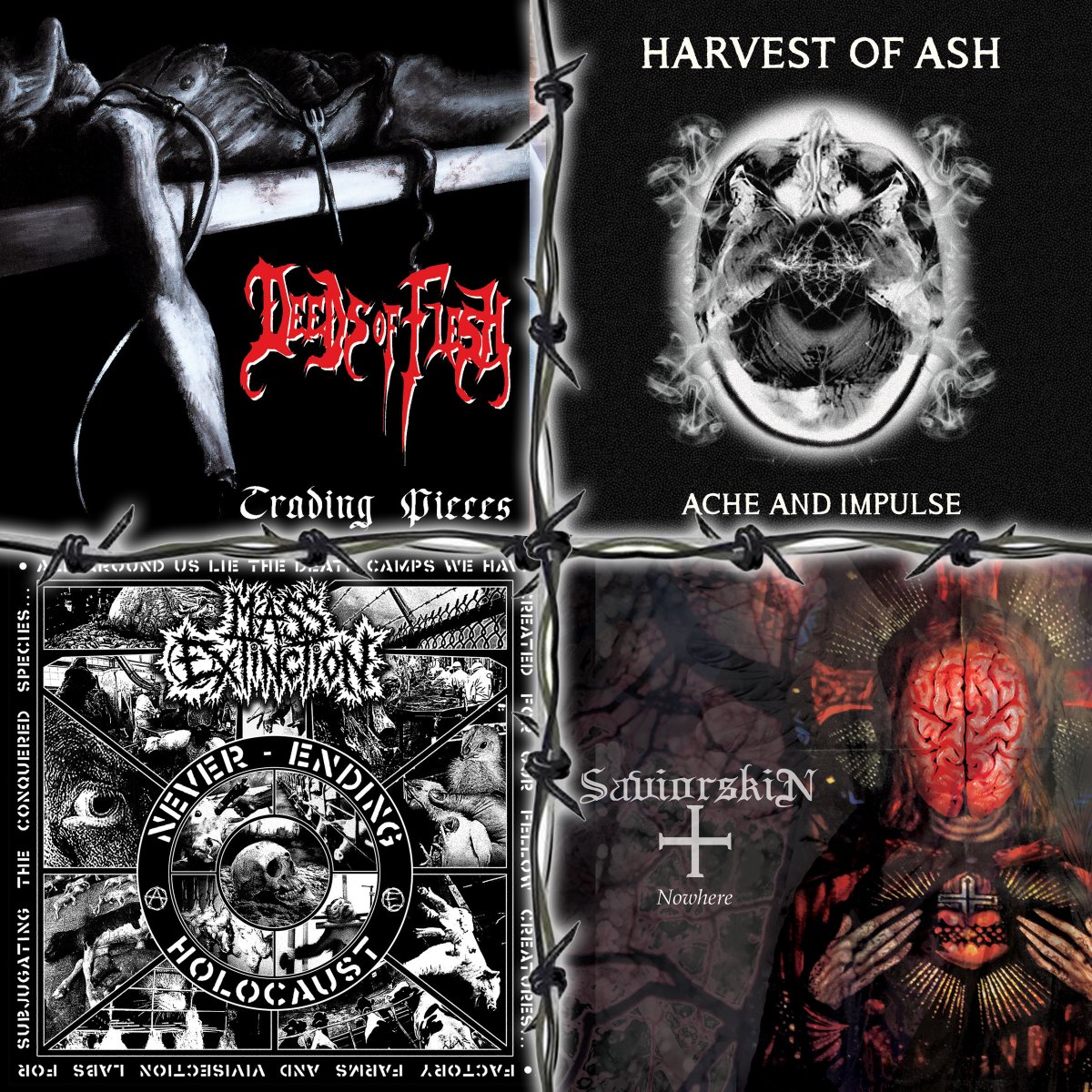 hpgd666's tweet photo. Available now @hpgd666:
DEEDS OF FLESH "Trading Pieces (reissue)"
HARVEST OF ASH "Ache And Impulse"
MASS EXTINCTION "Never-Ending Holocaust"
SAVIORSKIN "Nowhere"
Order @ https://t.co/rEEnqZr0s9
#deedsofflesh #harvestofash #massextinction #saviorskin #hpgd #horrorpaingoredeath https://t.co/UmX3ZUCO0a