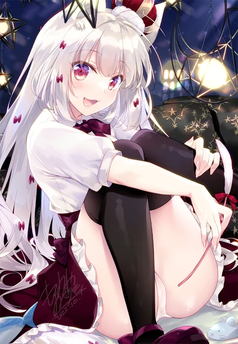 ご主人様～何して遊ぶ?🐈‍⬛🤍 