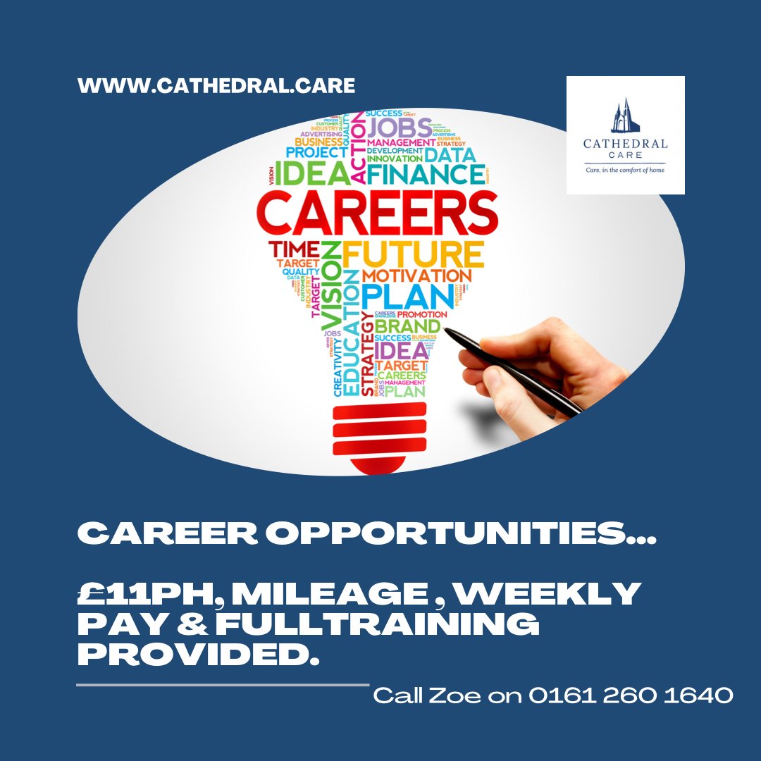 CathedralCare's tweet photo. Join our team today!
https://t.co/1axNbwFZwy
Call Zoe on 0161 260 1640

#cathedralcare #homecare #trafford #cheshire #manchester #jobs #jobsearch https://t.co/VZsqLcHoSy