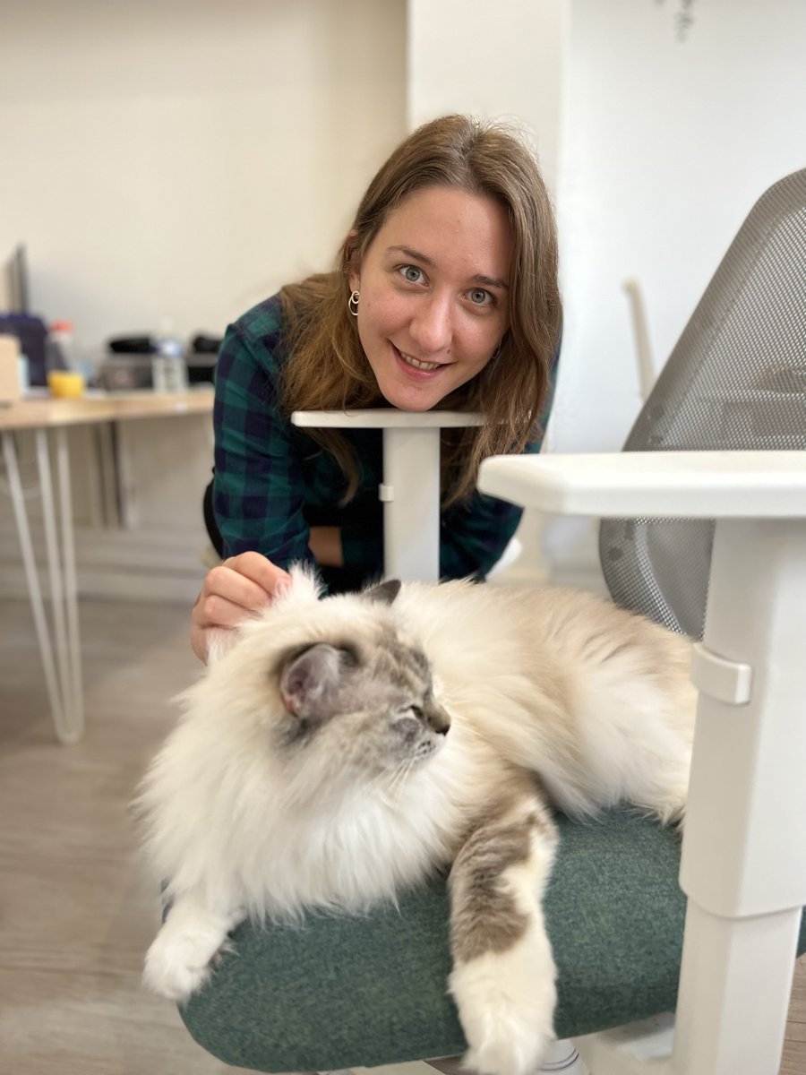 Tempr_ai's tweet photo. Meet Khaleesi - our furry friend! She is the friendliest yet sassiest member of the team 🐱

Khaleesi’s purrs don’t have the same effect as ‘Dracarys’ but they result in some giggles and lighten everyone’s mood 🐾

#team #culture #petsarefamily #startuplife https://t.co/dejZiPZX5V