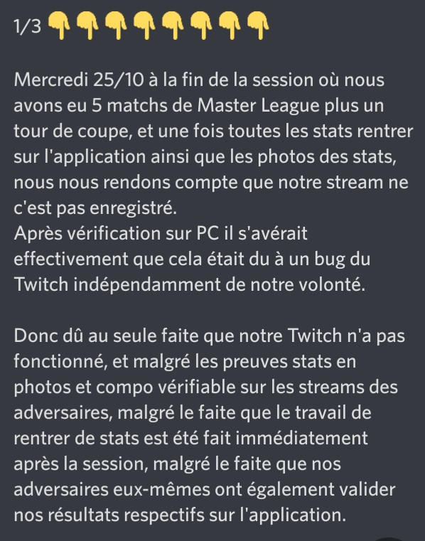 MustangSeries's tweet image. 🚨 Communiquer Must Absolut 🚨

Nous préférons éclaircir les raisons de notre départ de CPTS pour éviter les fausses rumeurs, ils ont fait leurs choix, nous le notre.

@SBGiolou @GlouGloune @AKA_B47 @GMastok @Nxslubio @MIRARAMOS67 @AkeGatheg @ASGspider @Ll70Manki 

RT 🙏