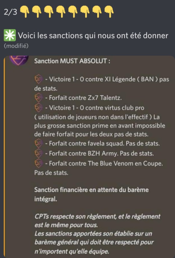 MustangSeries's tweet image. 🚨 Communiquer Must Absolut 🚨

Nous préférons éclaircir les raisons de notre départ de CPTS pour éviter les fausses rumeurs, ils ont fait leurs choix, nous le notre.

@SBGiolou @GlouGloune @AKA_B47 @GMastok @Nxslubio @MIRARAMOS67 @AkeGatheg @ASGspider @Ll70Manki 

RT 🙏