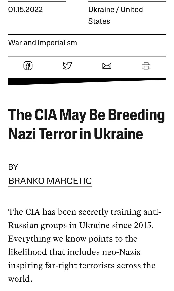 This was before the Russian/Ukraine conflict. Notice how even Jacobin used to acknowledge Nazi presence in Ukraine Now Ilhan Omar, Ro Khanna, AOC and their SocDems supporters are trying to pull the biggest gaslight ever on anti war activists pretending this was never the case