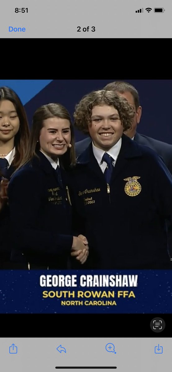 Congratulations to George Crainshaw, silver national finalist in Plant Systems Division 3 Agriscience Fair.