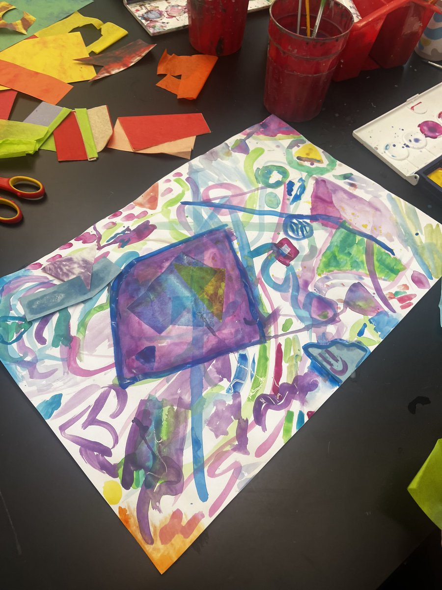 5th grade Kandinsky inspired paintings focusing on color pallets and shape elements! <a href="/VinsonOwenOwls/">Vinson-Owen School</a>
