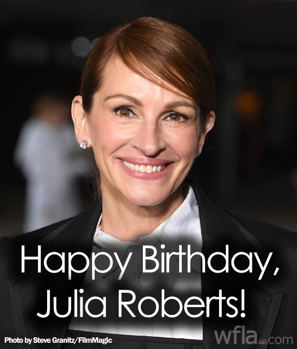 HAPPY BIRTHDAY!  Actress Julia Roberts is celebrating her 55th birthday today!  