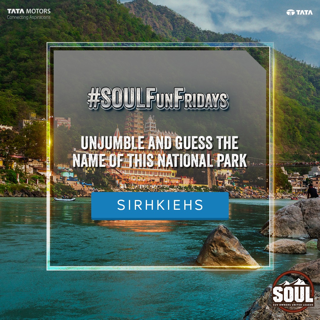 TataMotors_Cars's tweet image. Adventurous activities to the rescue! #SOULFunFriday is here to get you started with the weekend.
Unjumble the given letters and let us know your answers in the comments below.

#DriveWithSOUL #SOULFunFridays #ConnectWithSOUL