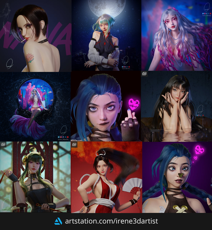 Irene_3dartist's tweet photo. Happy #ArtStationDay
_
#artstation #ArtStationHQ #blender #work #workcollection #irene3dartist #modeling #art #3d #characterdesign #character #NANA #Lucy #Mermaid #jinx #yorforger #ShiranuiMai #富江 https://t.co/CzHuMo62fg