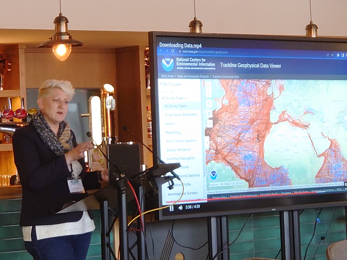 seabed2030's tweet photo. Christie Reiser delivers a useful overview of how to use features of the @IHOhydro Data Center for Digital Bathymetry's Data Viewer, which shows global coverage of the DCDB's bathymetric data holdings plus the spatial extent of data archived at other repositories via web services https://t.co/nmkXFYYZKW