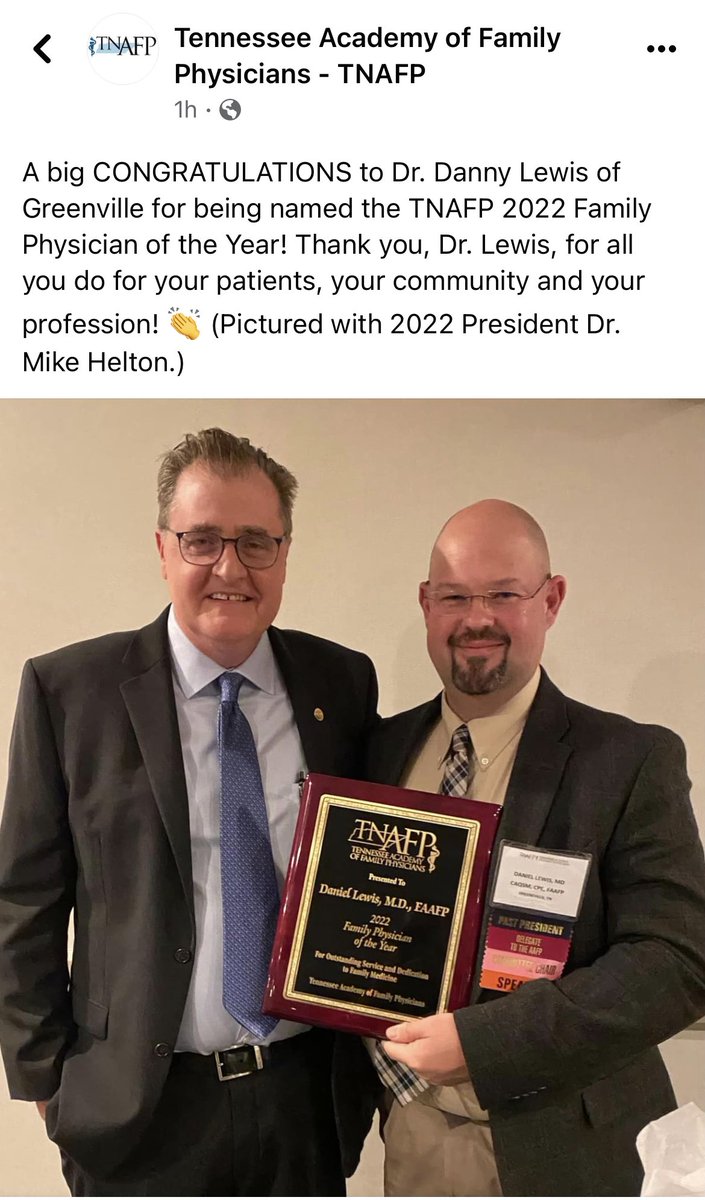 Alan Levine (@alevine014) on Twitter photo Proud of Dr. Daniel Lewis - one of <a href="/BalladHealth/">Ballad Health</a>’s best! Named Tennessee family Physician of the Year!!!! Proud of Dr. Daniel Lewis - one of <a href="/BalladHealth/">Ballad Health</a>’s best! Named Tennessee family Physician of the Year!!!!