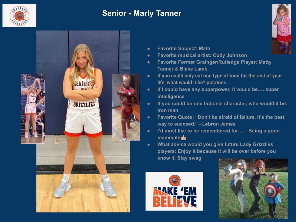 18 Days until tip-off!! Our spotlight player today is senior <a href="/MarlyTanner/">Marly Tanner</a>. After a very successful vball season for <a href="/GHSVolleyball2/">GHS Lady Grizzlies Volleyball</a> she is on pace to do the same this winter. She’s a great basketball player, a great student, and a great leader. She’s going to have a great season!