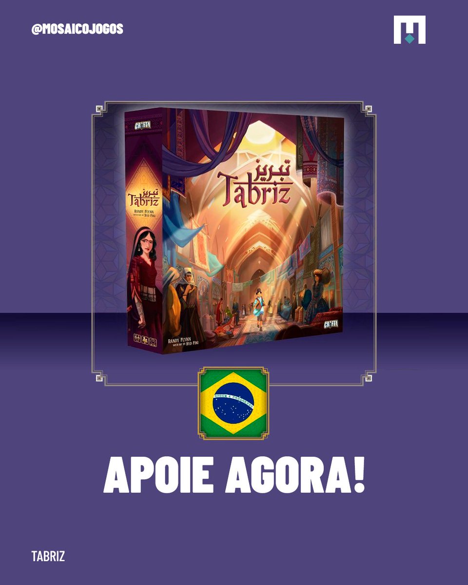 MosaicoJogos's tweet photo. Já apoiou Tabriz? Novo jogo do designer de Cascadia e que chegará ao Brasil pela Mosaico Jogos!
Link - https://t.co/NNueyJXyuO
#tabriz #cascadia #gamefound #mosaicojogos #tabuleiro #grandesjogos #grandesjogosparaosmelhoresjogadores #jogosdemesa #boardgames https://t.co/iPPreEqyQJ