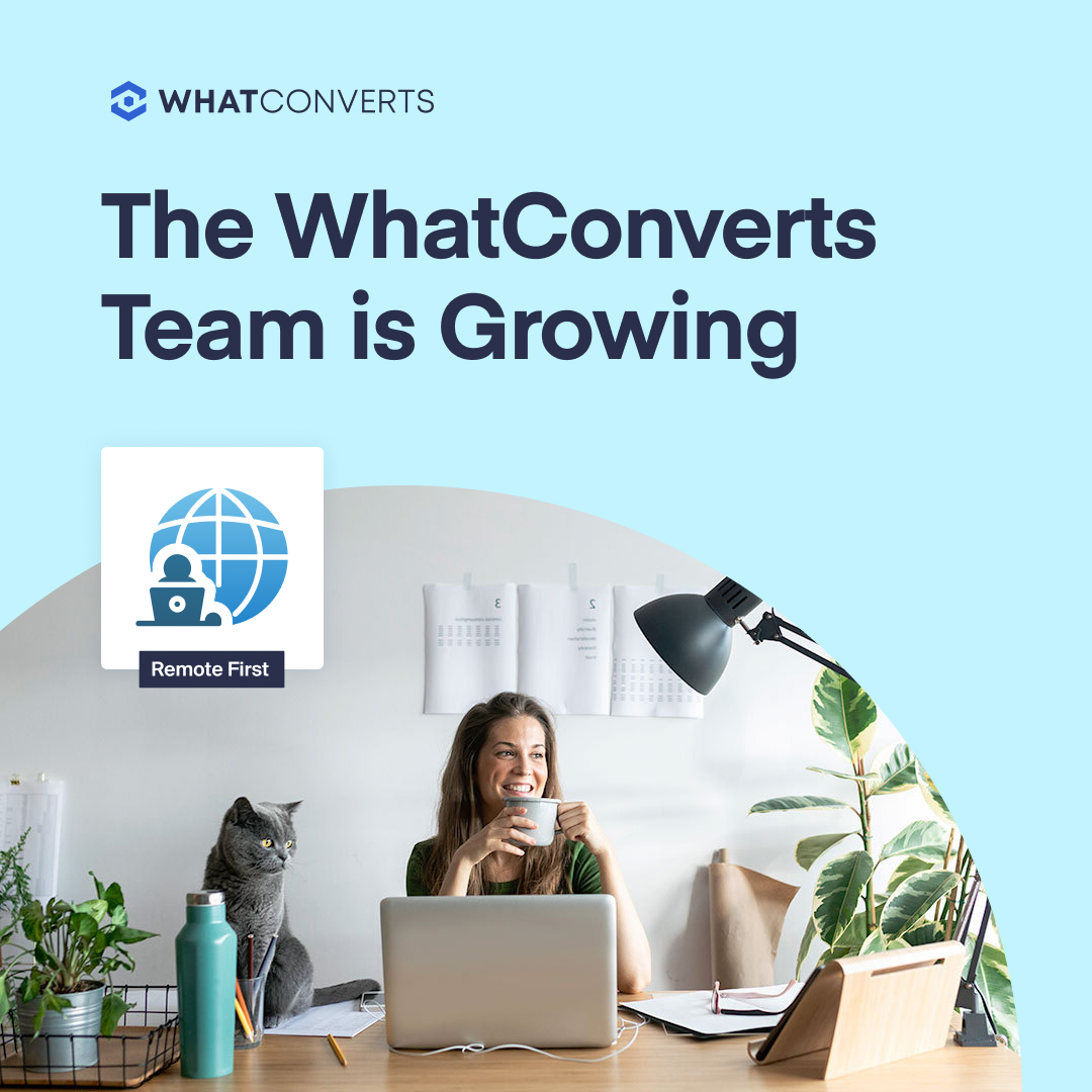 whatconverts's tweet image. @whatconverts is hiring!

💫fully remote with a great team!

Come join us today: whatconverts.com/careers

#whatconverts #marketing101 #hiring #marketingcampaign #leadtracking #digitalmarketing #digitalagency #googleads