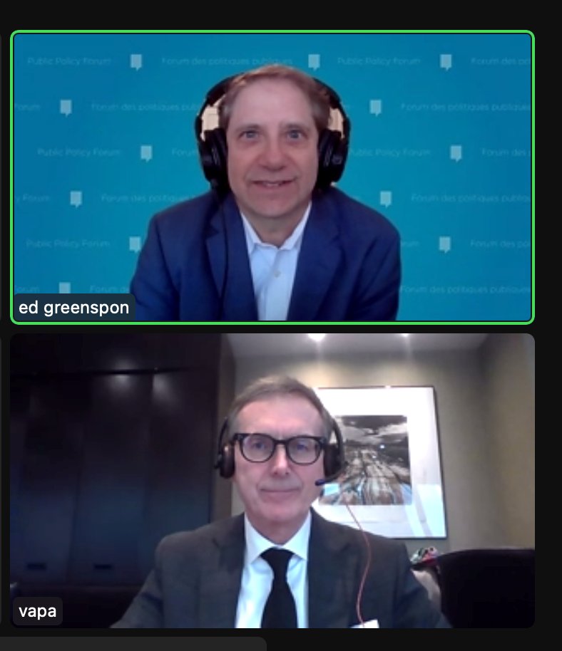 ppforumca's tweet photo. Join us at noon for a special edition of #PolicySpeaking. PPF's @egreenspon and @bankofcanada Governor Tiff Macklem will discuss economic green shoots, the possibility of a wage-price spiral, the independence of the Bank and the benefit of hindsight https://t.co/hvsGXzbpaX