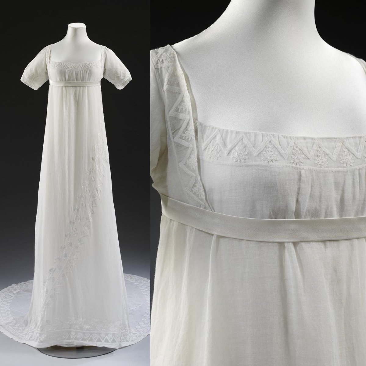 kateStrasdin's tweet photo. Alice Hartley married James Burton on July 23 1807. They were the parents of Anne Sykes whose #dressdiary I have been able to decipher and write about. Alice’s #weddingdress is not in the album but perhaps it resembled this worn by Mary Dalton Norcliffe in the same year @V_and_A https://t.co/y2LeT2T7Nx