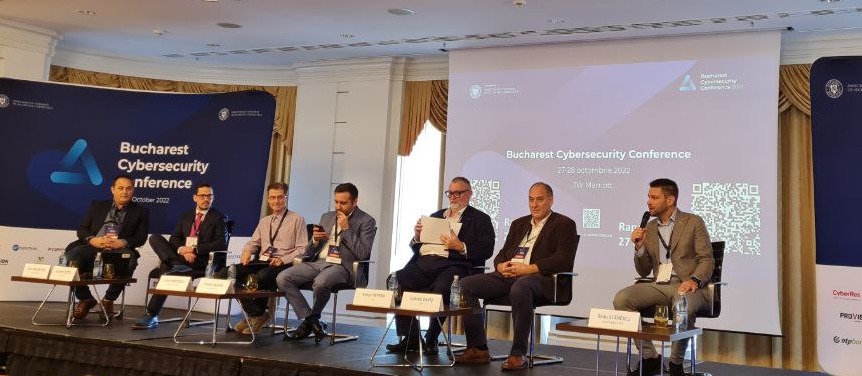ICIBucharest's tweet image. Between October 27-28, 2022, @ICIBucharest  participated in the conference organized by @DNSC_RO  - #BucharestCybersecurityConference.

Victor Vevera, the general director of the institute, discussed promoting Romanian initiatives in the cyber field: ici.ro/en/events/ici-…
