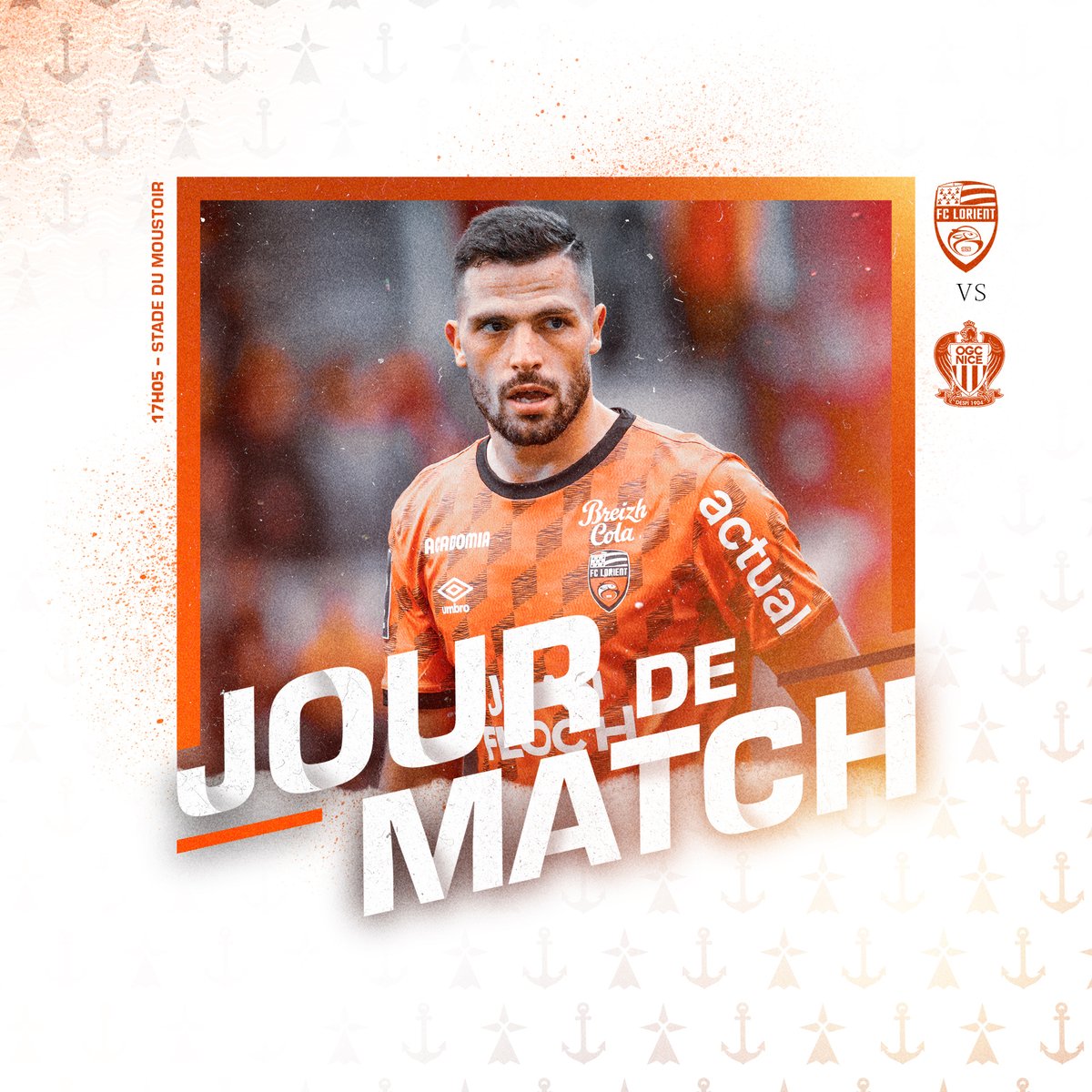 FCLorient's tweet photo. ➤ 𝙵𝙲 𝙻𝚘𝚛𝚒𝚎𝚗𝚝 - 𝙾𝙶𝙲 𝙽𝚒𝚌𝚎
➤ 𝚂𝚝𝚊𝚍𝚎 𝚍𝚞 𝙼𝚘𝚞𝚜𝚝𝚘𝚒𝚛
➤ 𝟷𝟽𝚑𝟶𝟻
↳ 𝙰𝚕𝚕𝚎𝚣 𝙻𝚘𝚛𝚒𝚎𝚗𝚝 ! 🧡 https://t.co/JOLdCKg10v