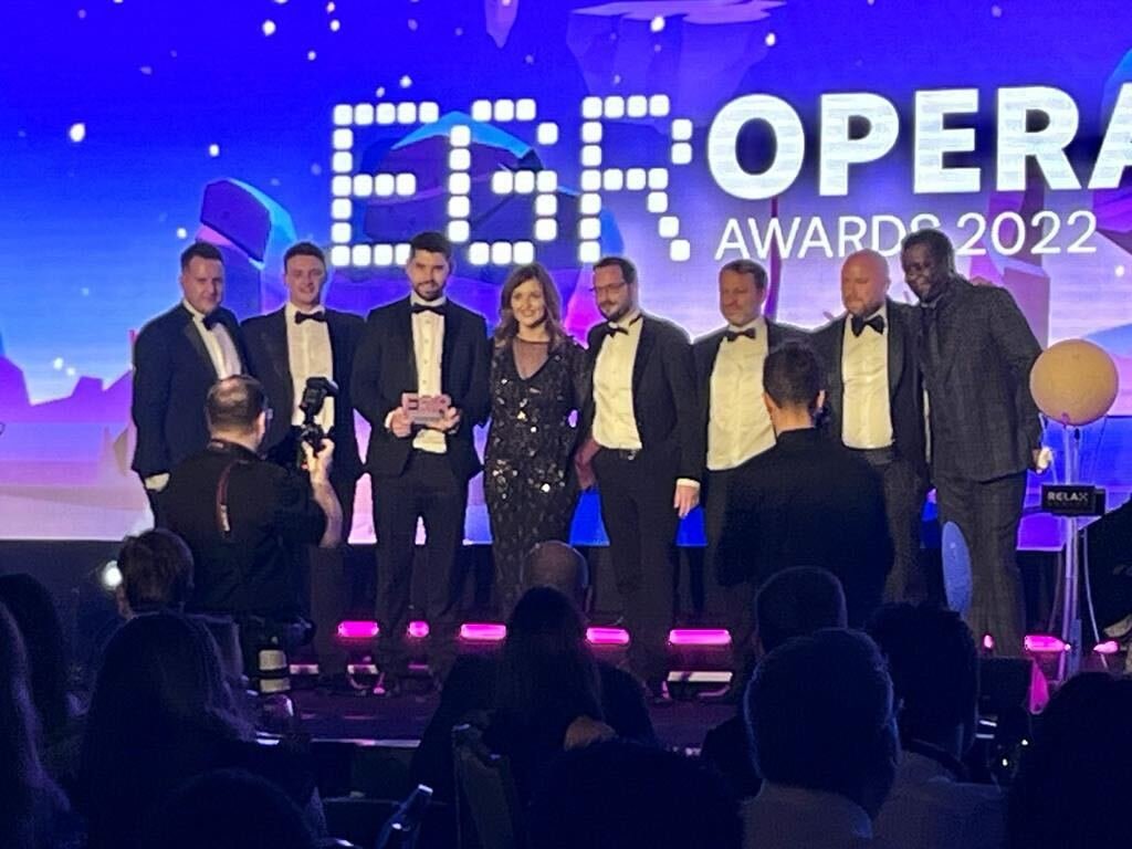 GrandstandLtd's tweet photo. @gambling_group is proud to announce it was named @EGRIntel Sports Affiliate of the Year at the #EGROperatorAwards in London. It has been a statement year for the Group's sports business with two awards, and represents just the latest impressive achievement for the company. https://t.co/CXelQVzZcw