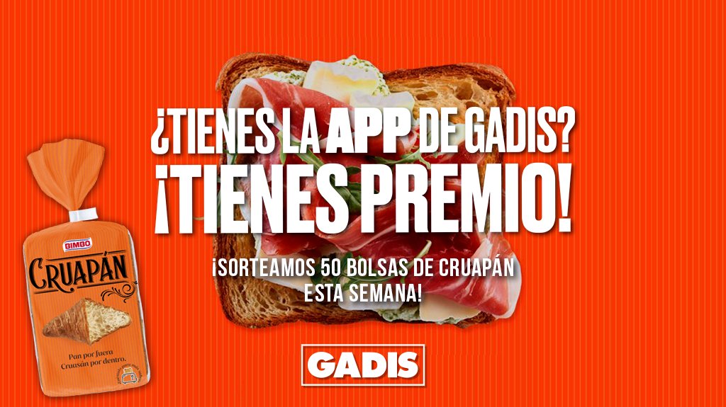 😍 ¡Sorteamos 50 bolsas de Cruapán en nuestra APP durante esta semana! 😍 Descárgala y participa 📲 gadis.es/appgadis