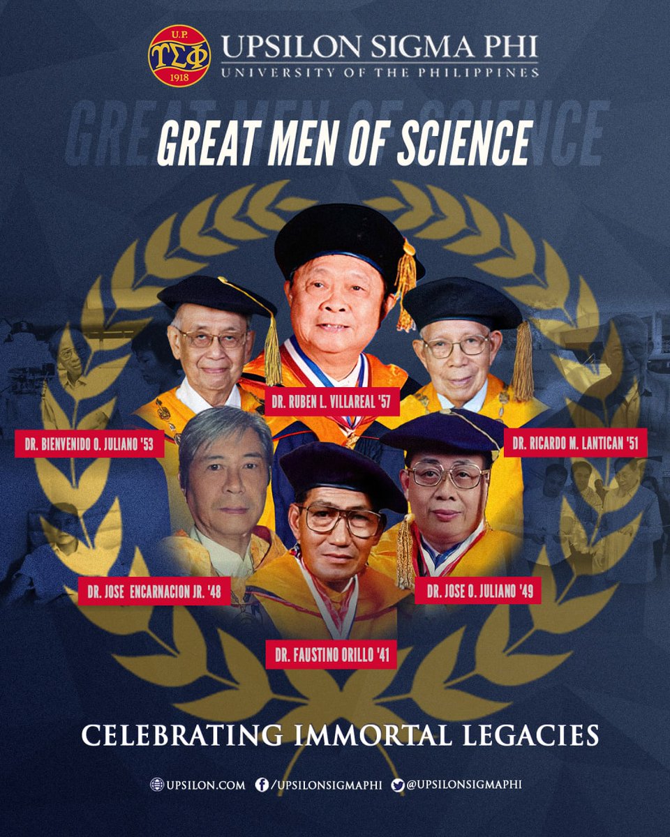 upsilonsigmaphi's tweet photo. #LifeSupportCommunity #UpsilonLegacy The #UpsilonSigmaPhi celebrates the achievements of its Fellows in the Order of National Scientist of the Philippines, Ten Outstanding Young Men of the Philippines, and as pillars in various fields of science.

#UPDiliman #UPLB #UPManila https://t.co/EMpMrw5Kn0