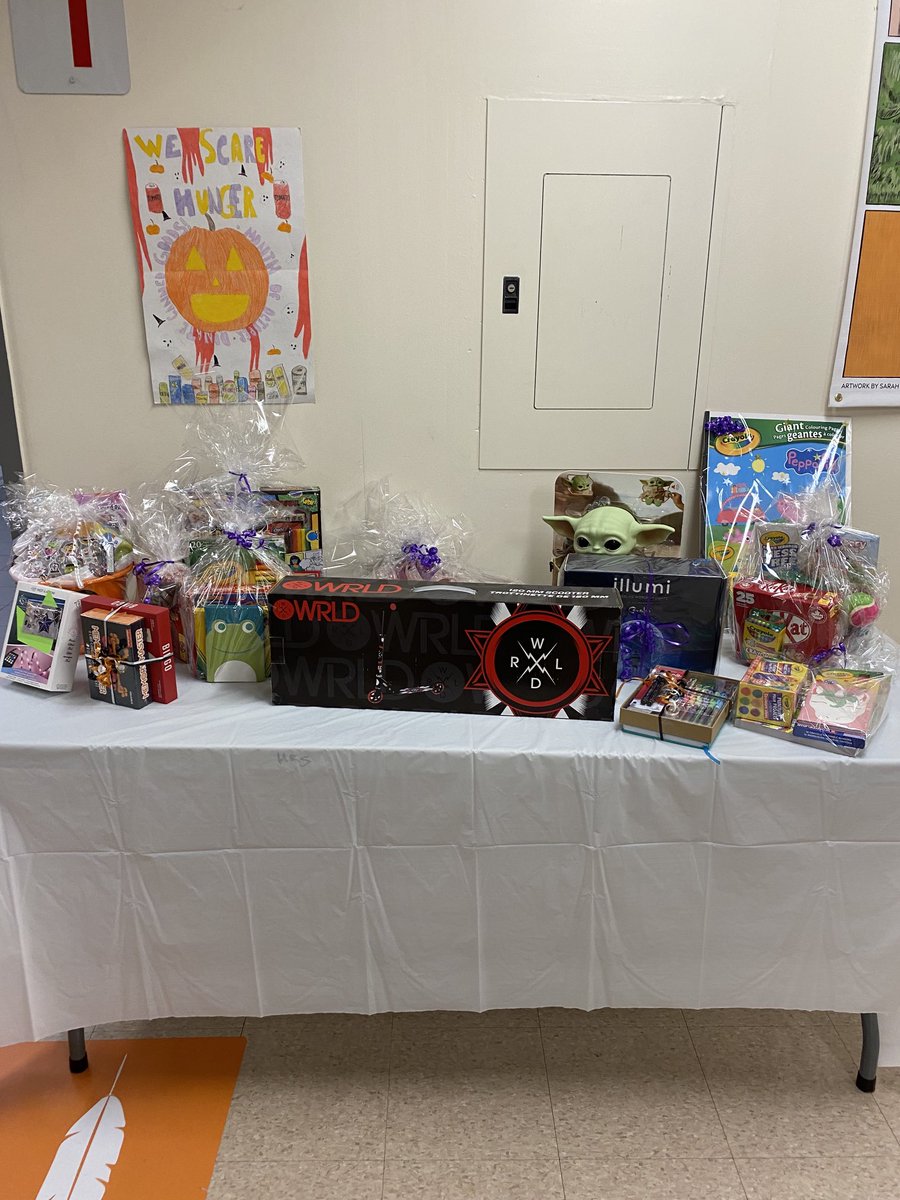 The prizes are ready! We can’t wait for our Halloween Dance-a-thon, Costume Spirit Day and Fundraiser on Monday. 👻 Don’t forget to donate, please visit SchoolCash Online. 🎃 Thank you to our prize donors as well! 🎉 ⁦<a href="/HCDSB/">Halton Catholic DSB</a>⁩ ⁦<a href="/hrosarychurch/">Holy Rosary Church</a>⁩