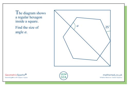 Geometric Sparks - Generating links with shapes in space Book and Slides, by the Author of Alegebradabra, Algeburble and Multiplixing. This book contains 100 geometry tasks, organised into 20 weekly sets of 5 daily tasks. KS3 atm.org.uk/Shop/Geometric…