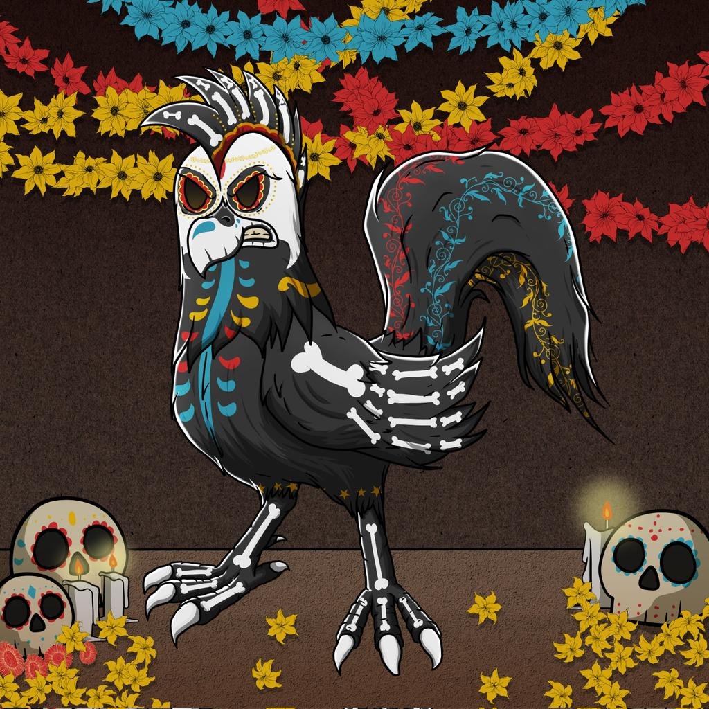 💀El Rooster De Los Muertos is infecting livestock in Hederaween Town🐓💀 Enter for a chance to win: Use This Form/Create @HashPackApp Wallet: lighthouse.genfinity.io/the-great-hede… Follow: @RoosterCartel @GenfinityIO Share and Tag Friends Join Hederaween: twitter.com/i/spaces/1zqKV… $HBAR