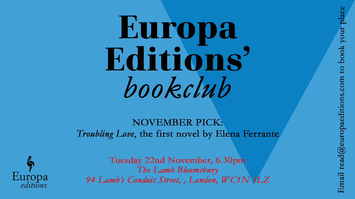 We're starting a bookclub! Email read@europaeditions.com if you'd like to join us to discuss Elena Ferrante's first novel, recently reissued as a paperback, and available on @bookshop_org_UK: bit.ly/3W3T1XY