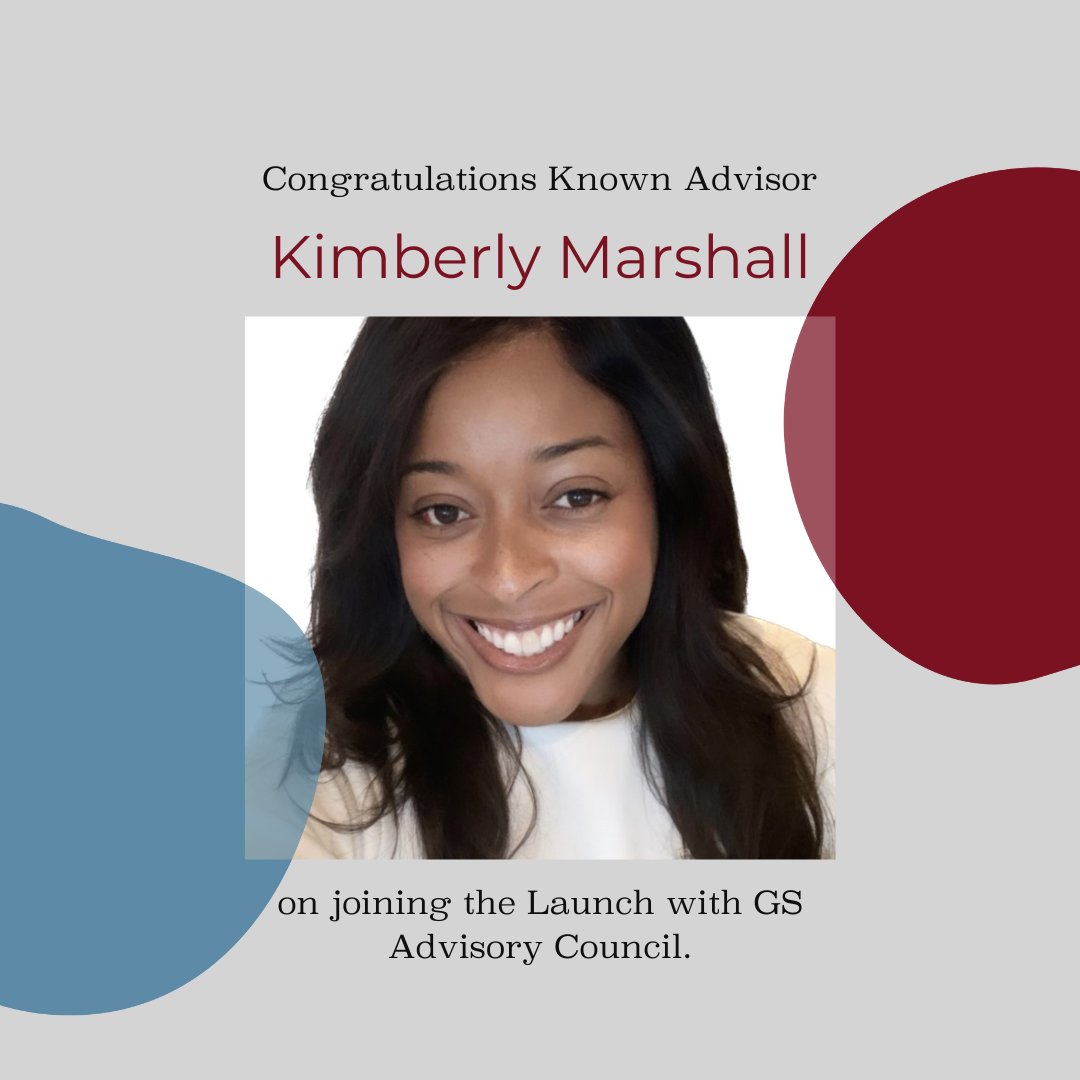 scalewithknown (@scalewithknown) on Twitter photo Congrats Known advisor <a href="/KimberlyMar12/">Kimberly Marshall</a> on joining the launch with <a href="/goldmansachs/">Goldman Sachs</a> Advisory Council.
The council includes leading investors, entrepreneurs, and execs, including Known Co-Founder and CSO @NathalieMolina, who are working towards narrowing investing gaps.
#HowWeWin Congrats Known advisor <a href="/KimberlyMar12/">Kimberly Marshall</a> on joining the launch with <a href="/goldmansachs/">Goldman Sachs</a> Advisory Council.
The council includes leading investors, entrepreneurs, and execs, including Known Co-Founder and CSO @NathalieMolina, who are working towards narrowing investing gaps.
#HowWeWin