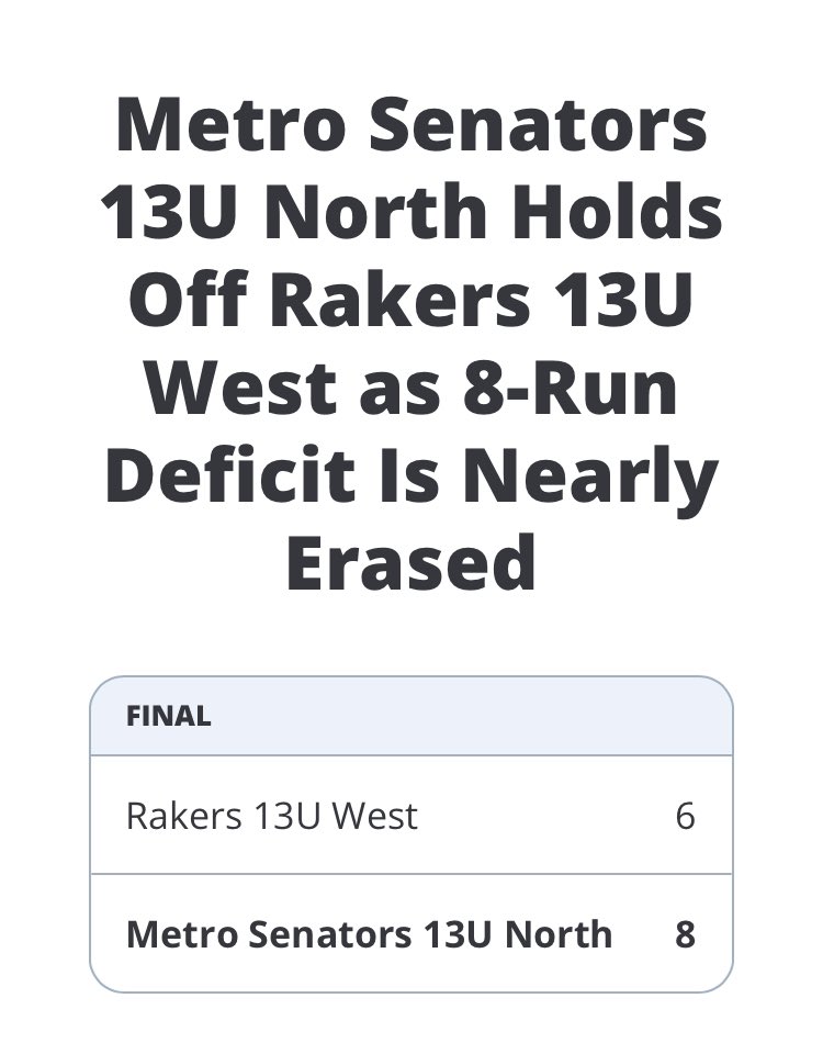 MetroSenators's tweet photo. Thursday night @NVTBLBaseball action #metrosenators https://t.co/R5uk11b7al