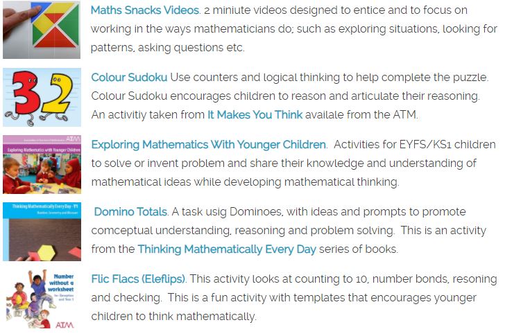 ATM offers a range of free resources. Some are available to everyone, while others are available only to members. These are written by teachers, for teachers with the learner in mind. atm.org.uk/Maths-Teaching…