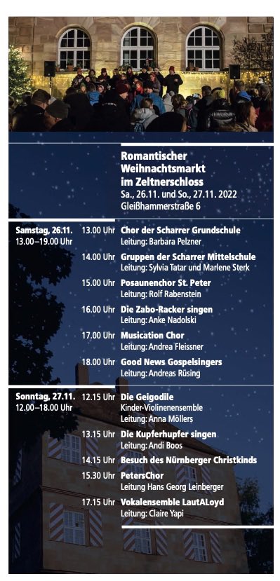 Schon einmal vormerken. Schönster Weihnachtsmarkt in Nürnberg . Einzigartig in einem Wasserschloss, dem einzigen Nürnbergs. Kein Kitsch, Handwerk, regionales und…