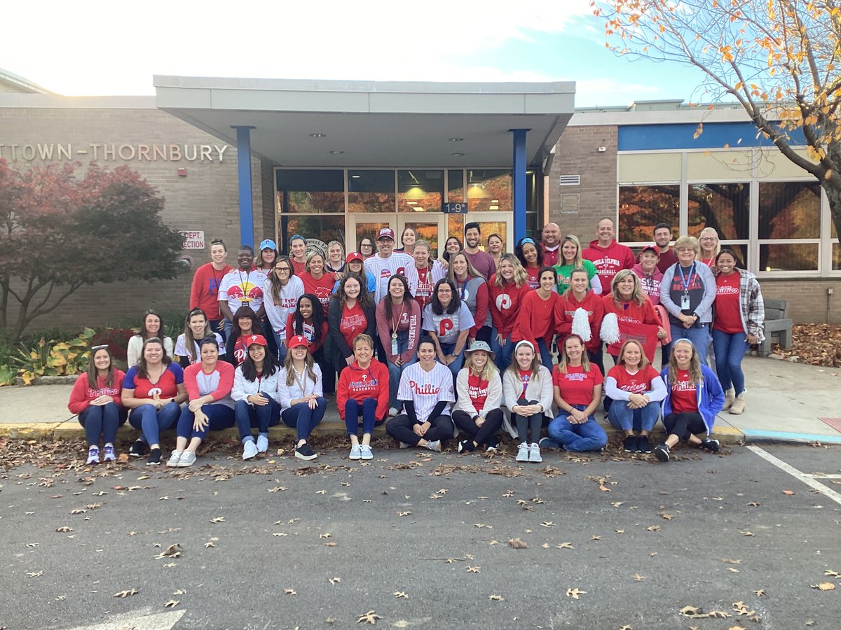 Pheelin' the Phillies Phever at WTE!!!  Let's go!!! <a href="/Phillies/">Philadelphia Phillies</a> <a href="/WestChesterASD/">West Chester Area SD</a> #fourmore #teamwte