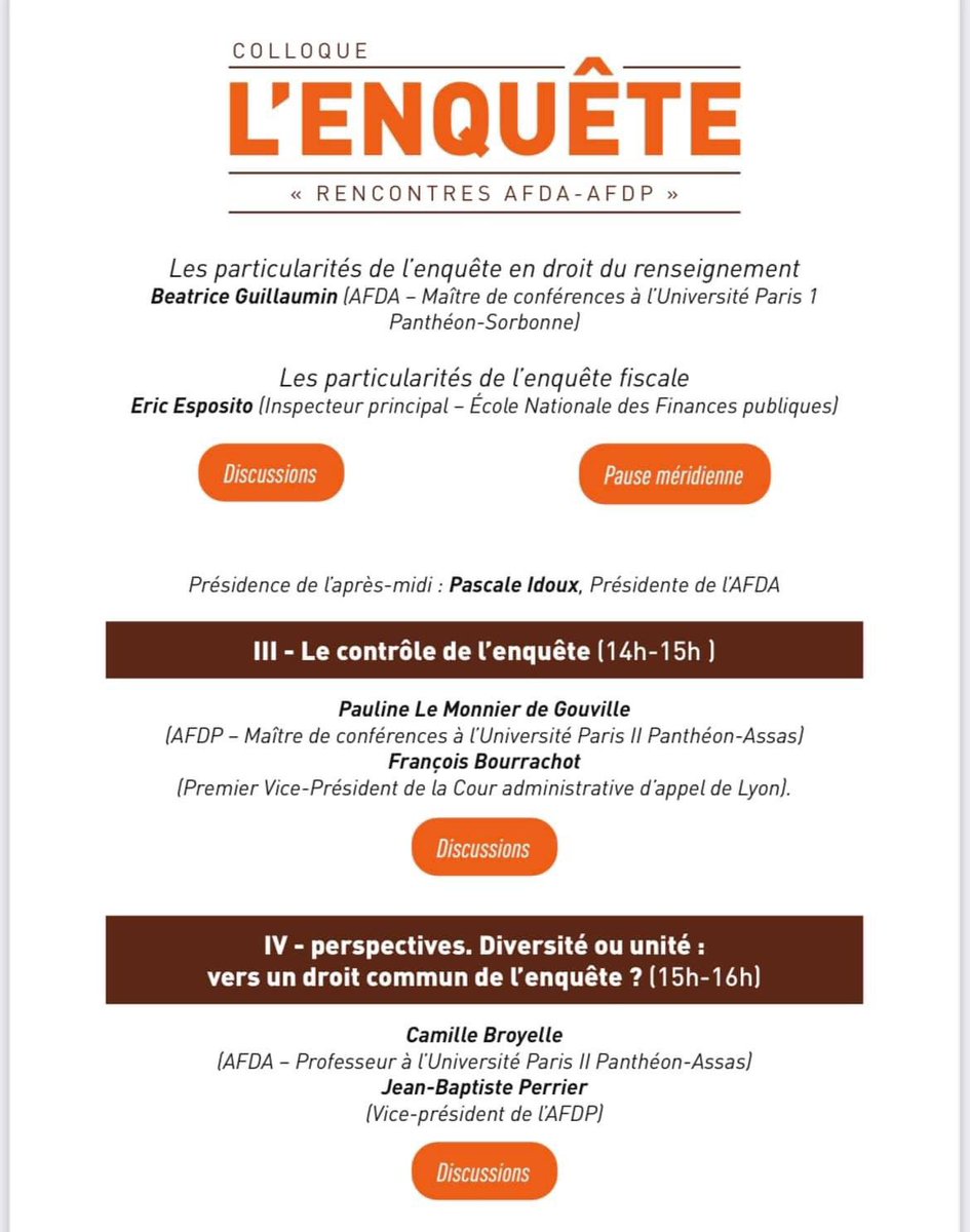 Rencontres <a href="/Asso_AFDA/">AFDA</a> <a href="/Francepenal/">France pénal</a> : L’enquête, le 2 décembre à <a href="/UCAuvergne/">UCA</a> <a href="/CmhUca/">CentreMichelHospital</a> 
L’occasion de croiser nos regards sur ce thème et d’échanger autour de nos pratiques associatives ! 
Merci à tous les participants