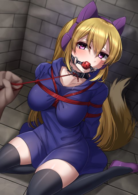 いつもマスターデュエルで遊んだり仲良くさせてもらってるうらしおさん(@urasioerosio)さんのオリキャラ、ヒョウカちゃんを縛りました😎 